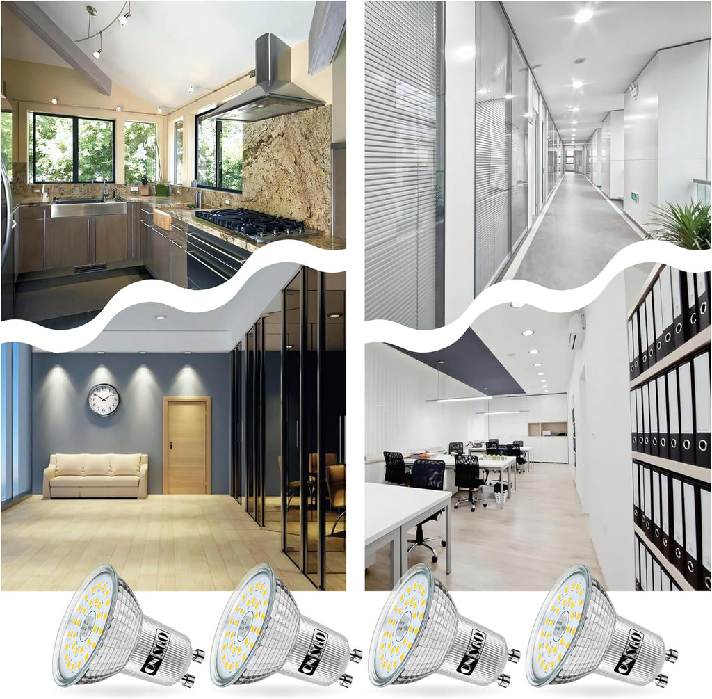 MR16 GU10 LED Light Bulb Dimmable, 75W Equivalent, 750 Lumens Daylight White 5000K Flicker-Free, 7W Energy Efficient