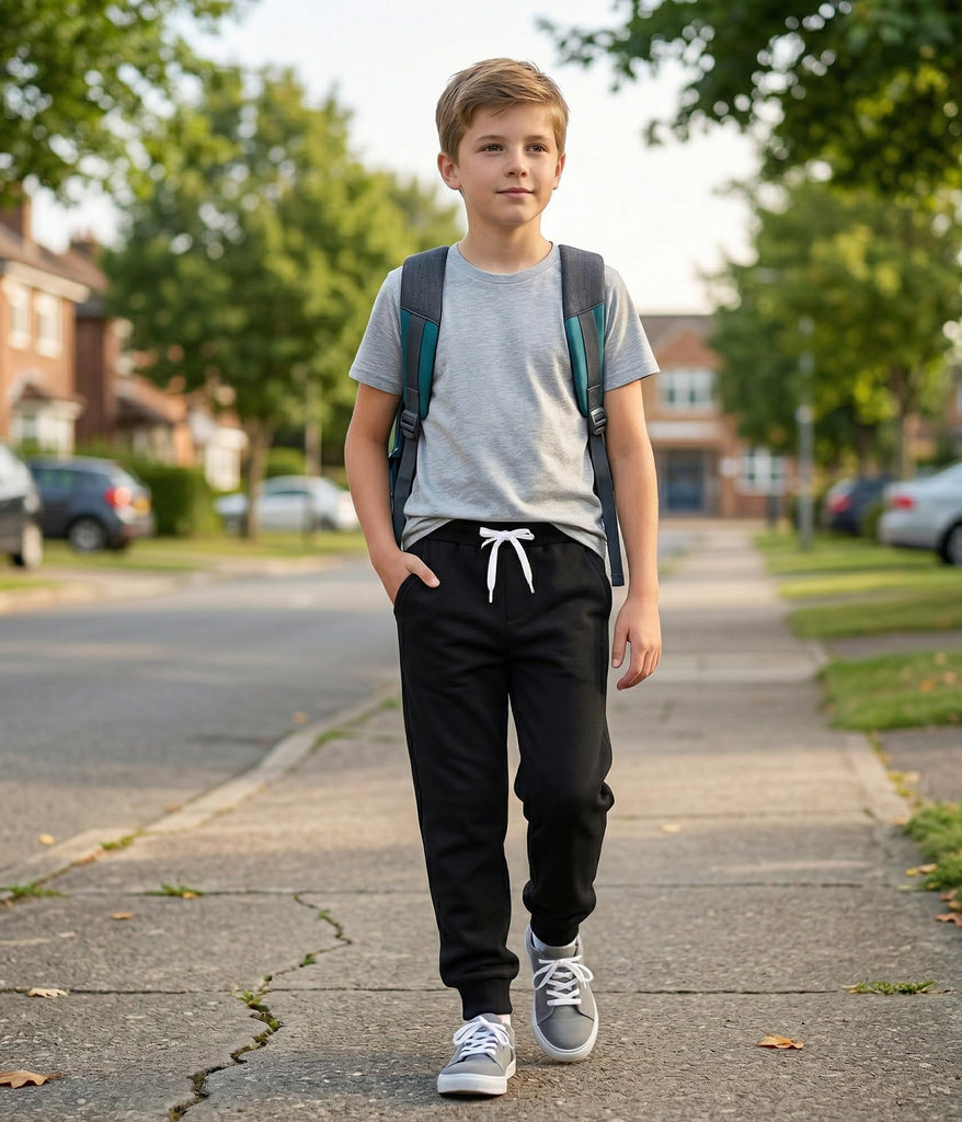 Baby Boys Pants Sweatpants 4 Pack Cotton Pull On Jogger Pants Navy/Light Gray/Black/Dark Gray