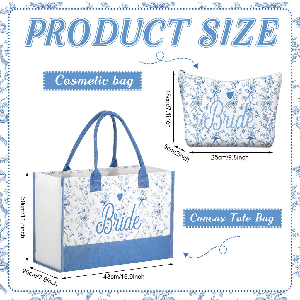 3 Pcs White Blue Bride Gifts Bride to Be Bachelorette for Women