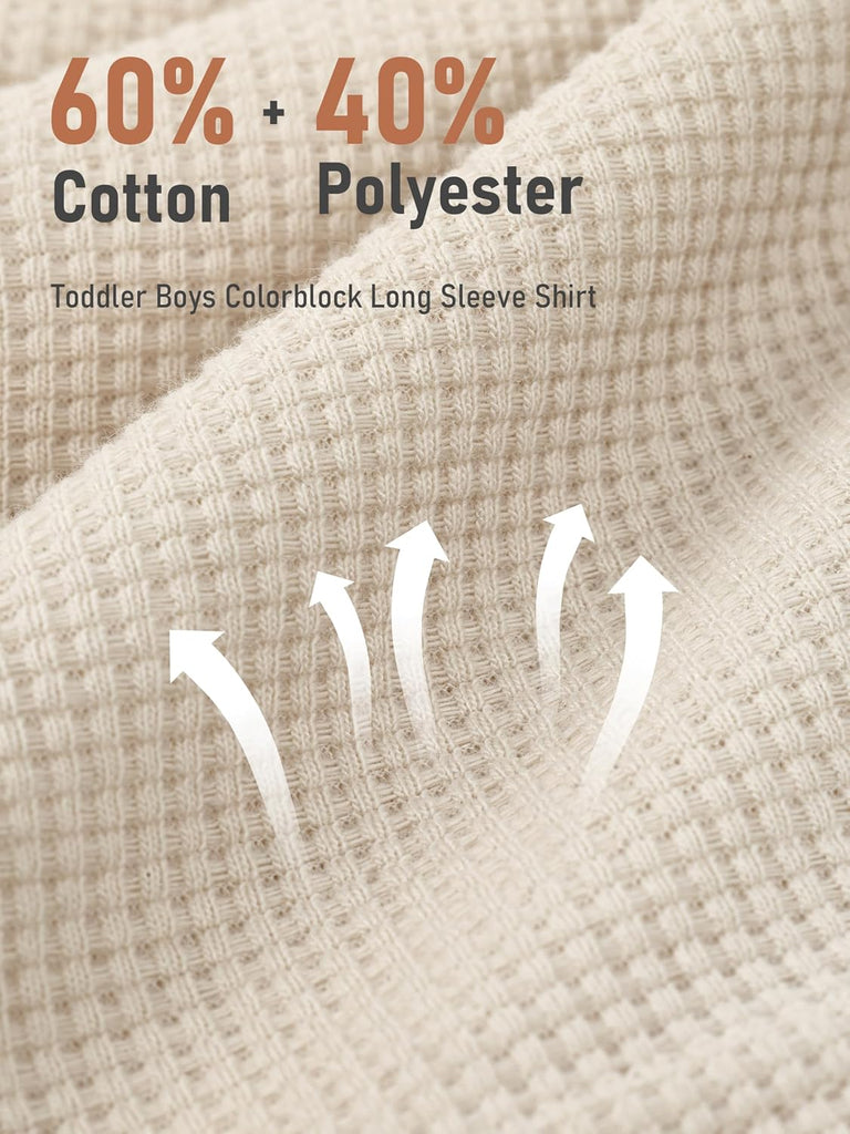 3 Pack Toddler Boys Waffle Long Sleeve Henley Shirt Toddler Long Sleeve Shirt Fall Toddler Boy Clothes