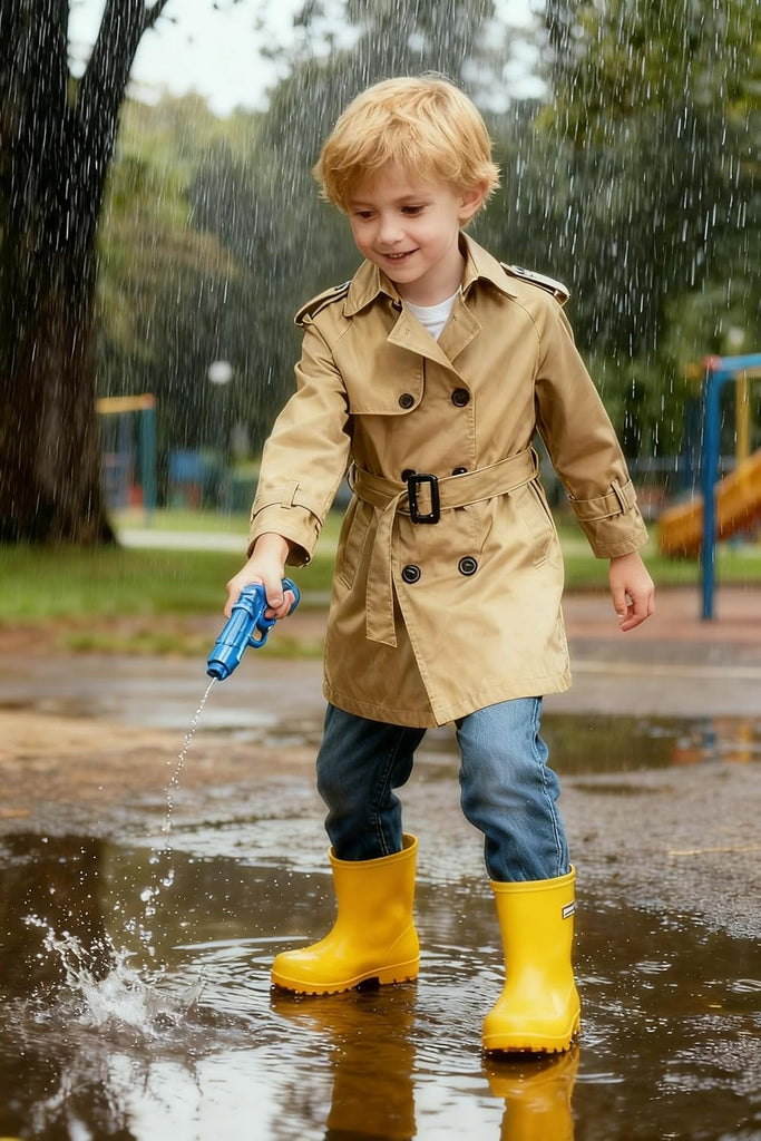Boys Waterproof Trench Coat Double Breasted Jacket Dress Coats