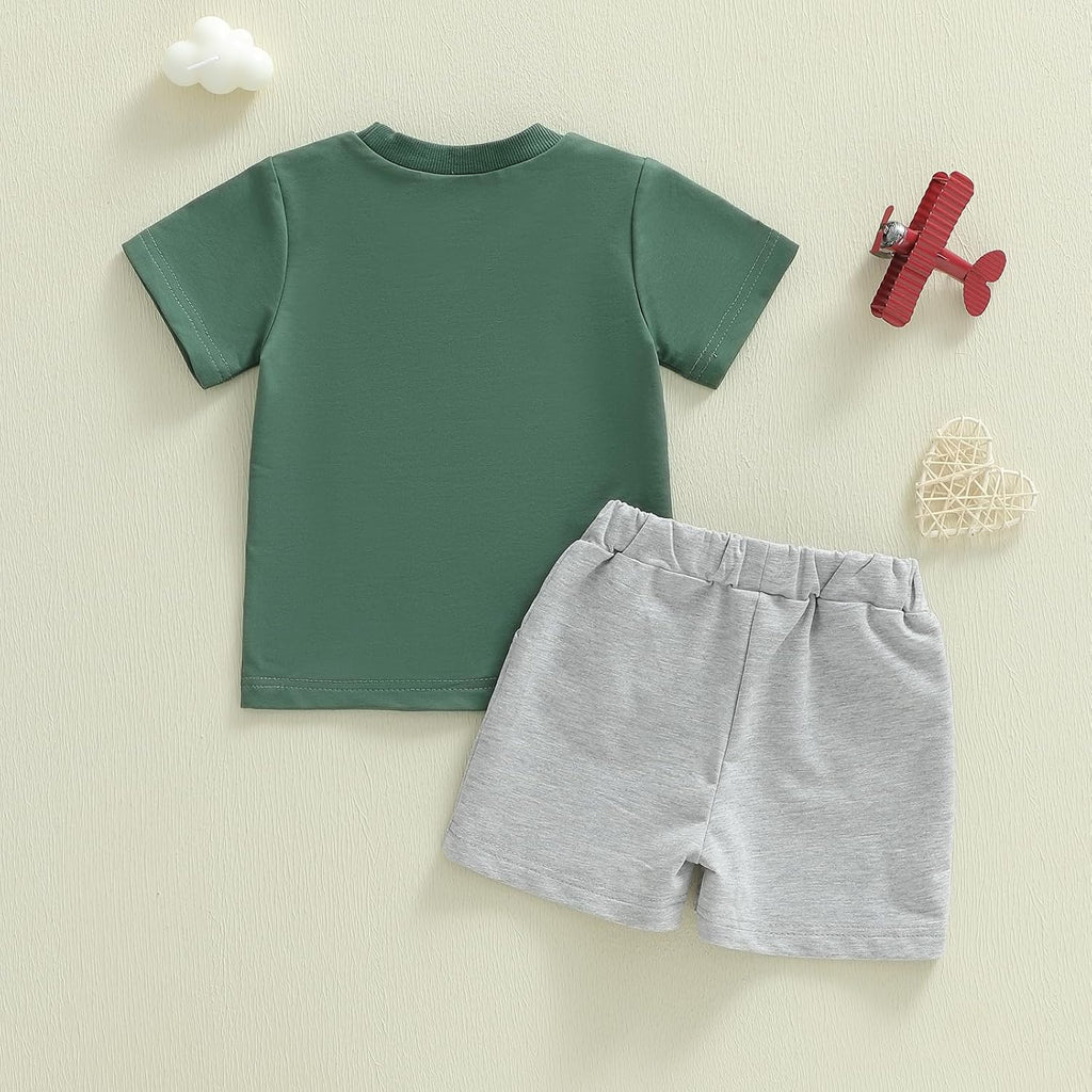 Toddler Baby Boy Summer Clothes Sets Tops Elastic Shorts Outfits