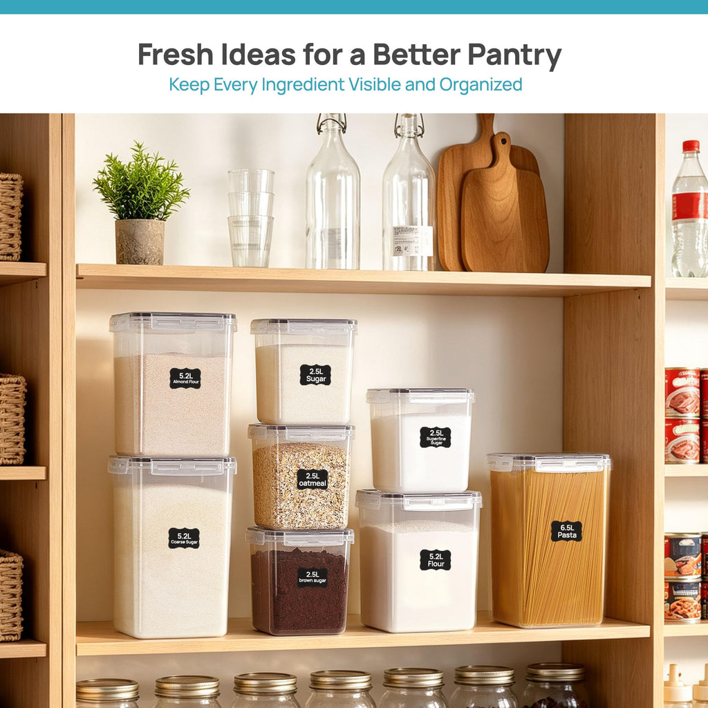 3 PCS Flour and Sugar Storage Container Sets for Beginner Bakers