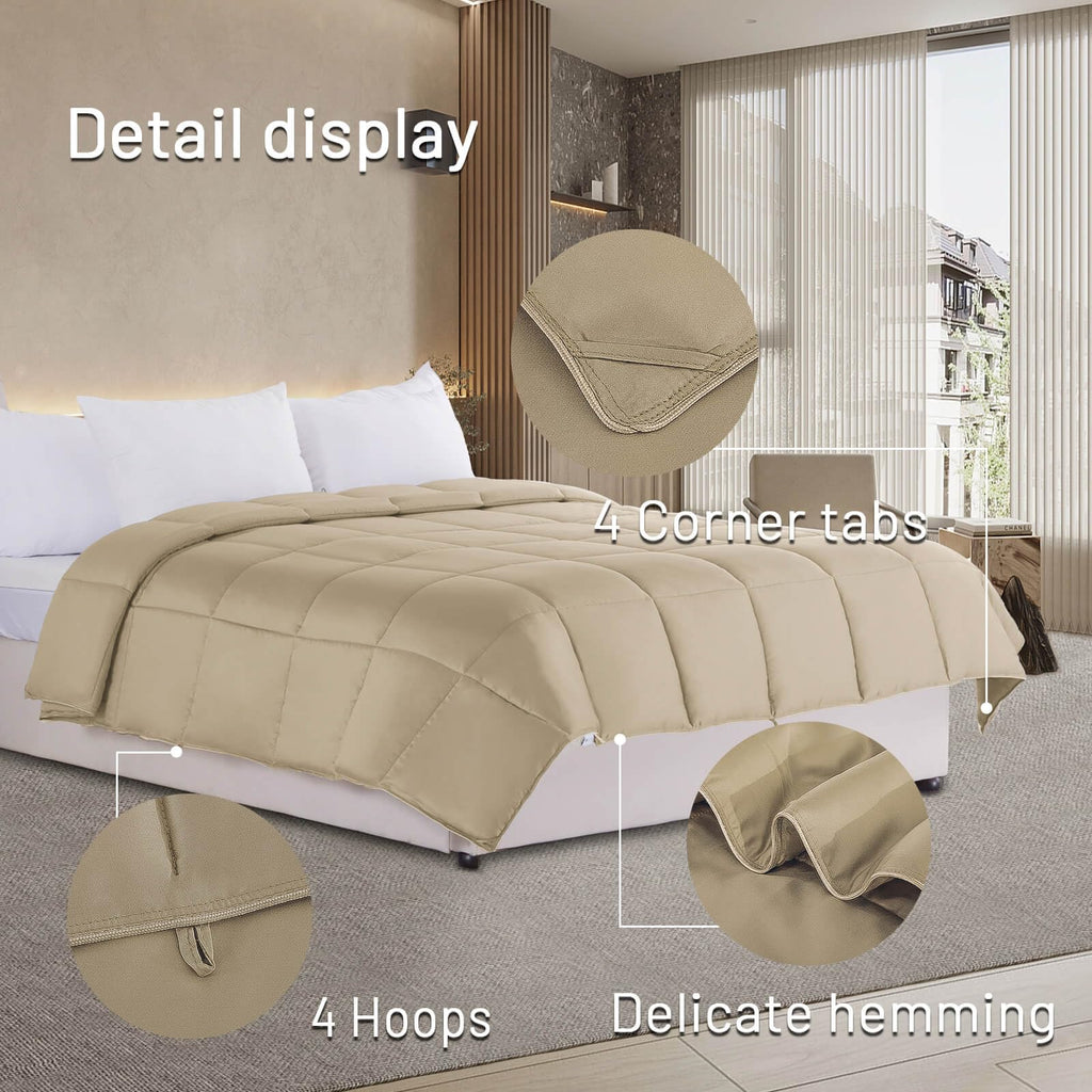 Viscose from Bamboo Comforter Cooling Lightweight Duvet Insert, Organic Natural Summer Bedding Blanket for Hot