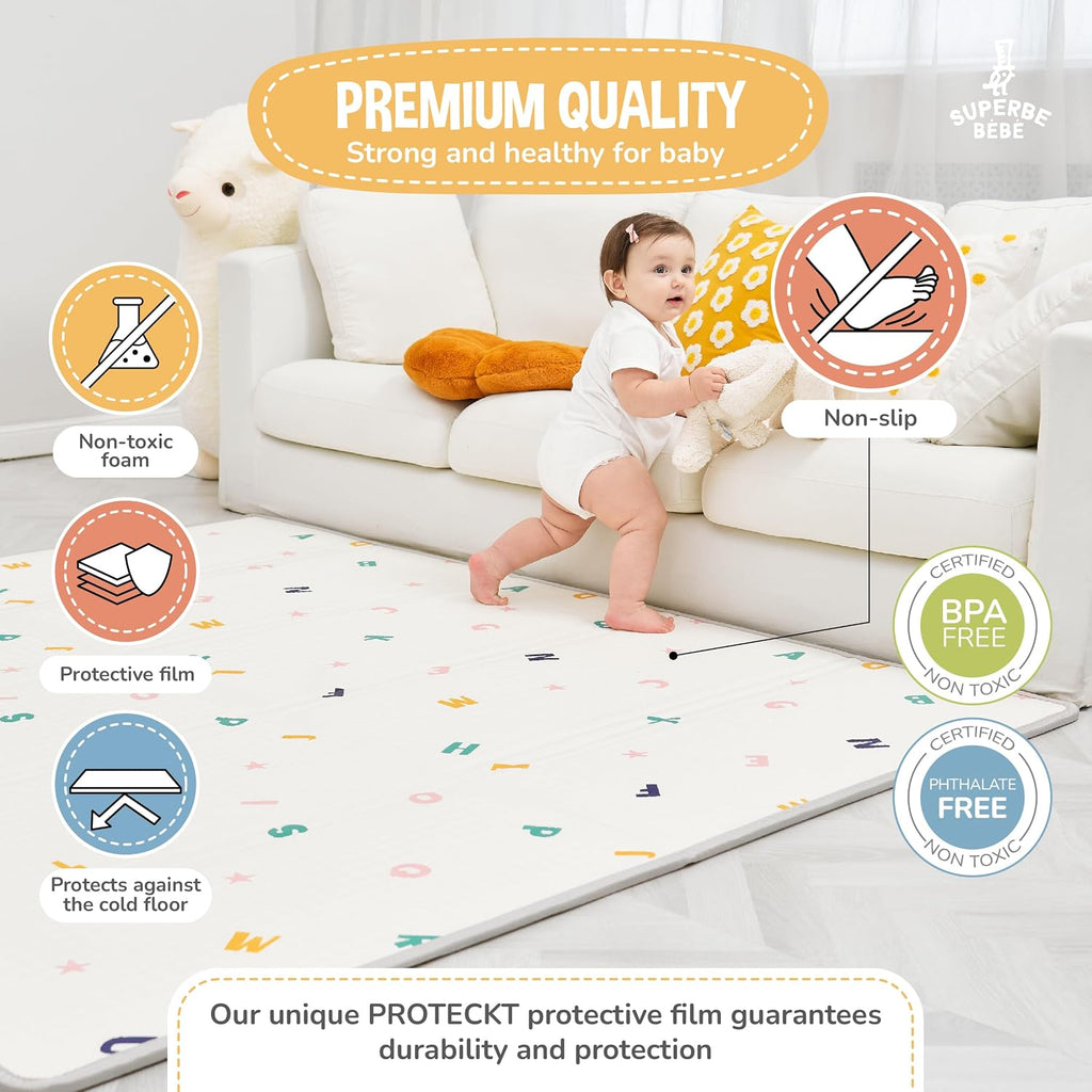 Foldable Baby & Kids Play Mat, XPE Foam, 59 x 71 x 0.4