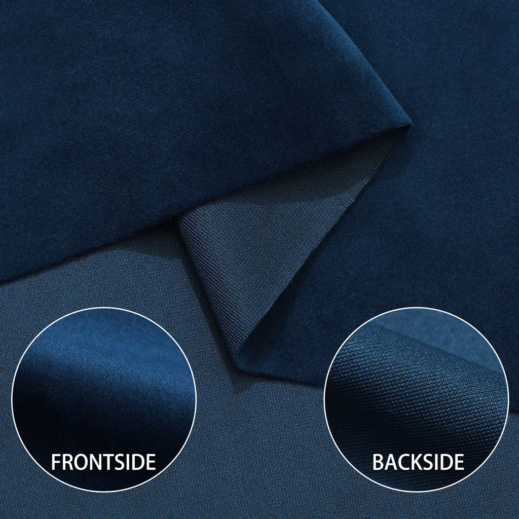 Velvet Upholstery Fabric, 58 inches Wide (Dark Blue, 2 Yards)