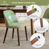 Upholstered Dining Chairs Set of 2,Solid Wood Legs,Modern Dining Chairs Set of 2