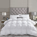 Luxurious All-Season Goose Down Feather Fiber Comforter Super King Duvet Insert (120x120)