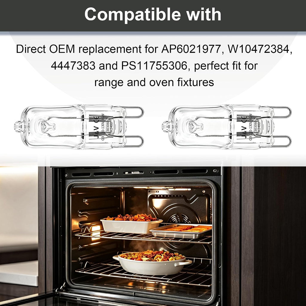 Oven and Microwave Light Bulb, G9 40W, 2 Pack