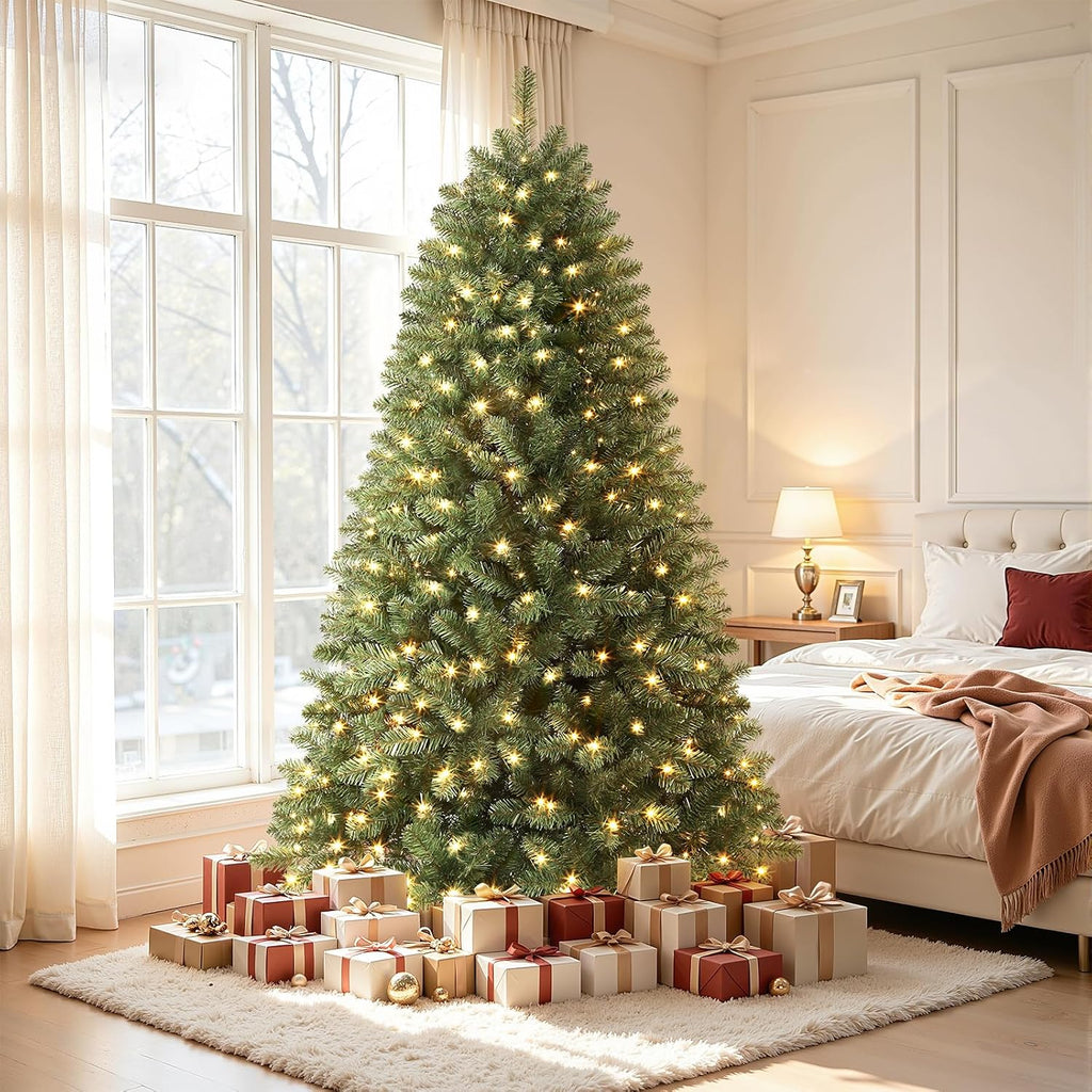 Prelit Artificial Classic Spruce Christmas Tree