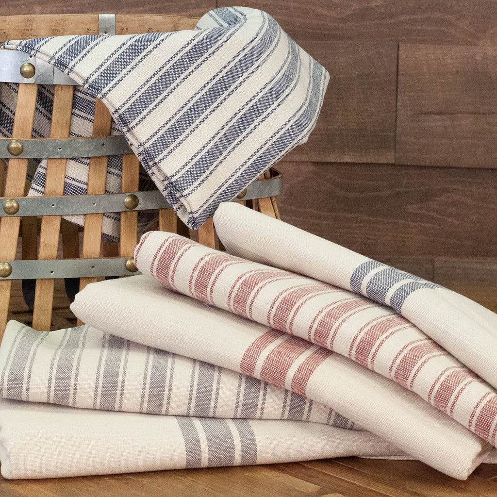 Market Place Gray Ticking Stripe Bulk Yardage, Three Yards, 108" x 110" Wide