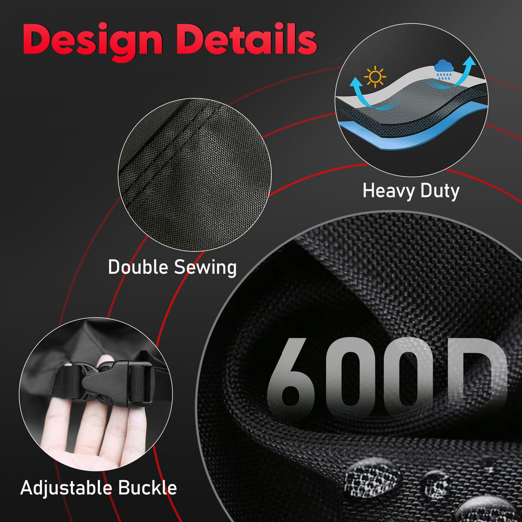 2 Pack - 600D Outdoor Chair Cover Waterproof & Heavy Duty, Lawn Lounge Furniture Cover for Wicker, Swivel, Rocking