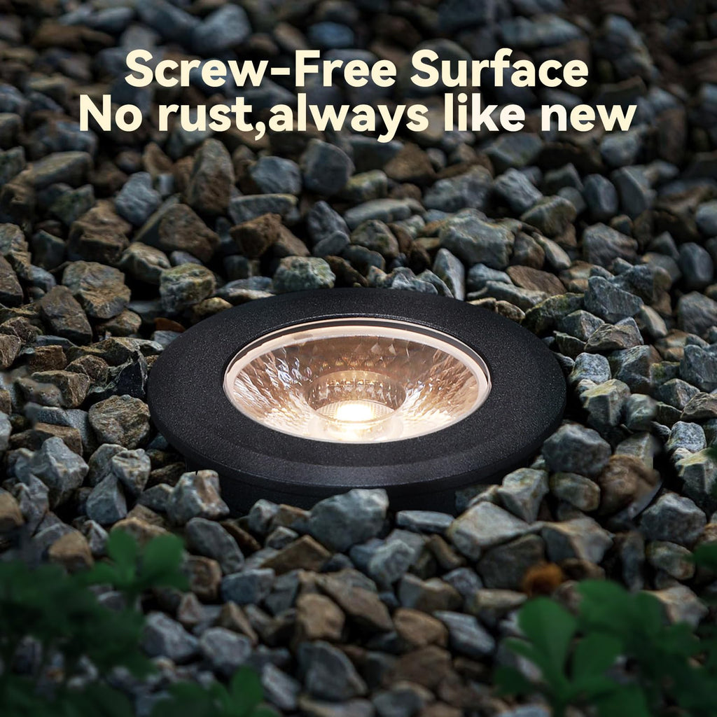 7W 5CCT Well Lights In Ground Outdoor, Black