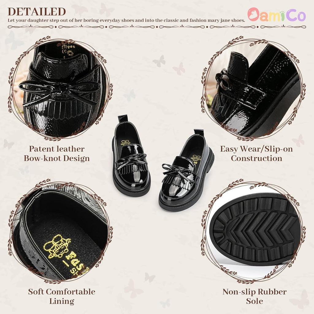 Girls Dress Shoes Loafers School Uniform Mary Jane Flats
