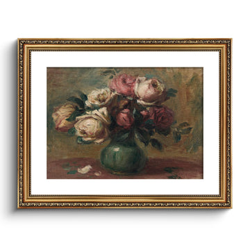 Gold Framed Wall Art Canvas Print Home Decor Flower Art Vintage Botanical Prints Rustic Farmhouse Wall Decor Mid