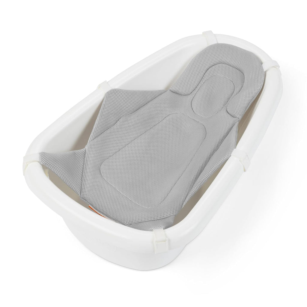 Baby Basics in-1 Grow with Me Baby Bathtub with Foam Padded Air Mesh Sling, Adjustable Infant Bath Tub for Newborn
