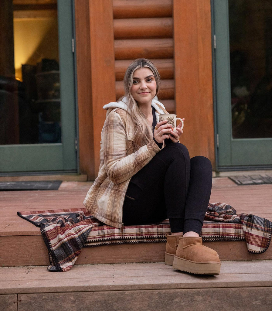 Wool Throw Blanket, 57 X 90 Inches, Cabin Decor