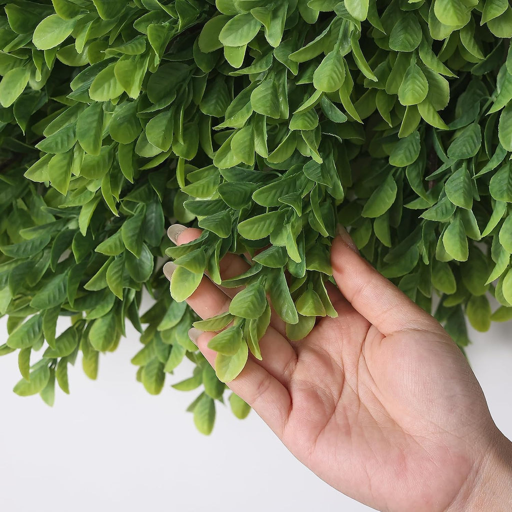 26"Artificial Boxwood Wreath, Large Fake Hanging Plant for Front Door Decor