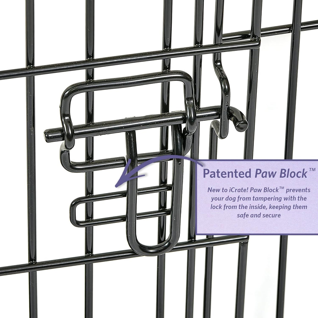 24-Inch iCrate for Small Breeds, 12-20 lbs, Single Door Folding Dog Crate with Divider Panel