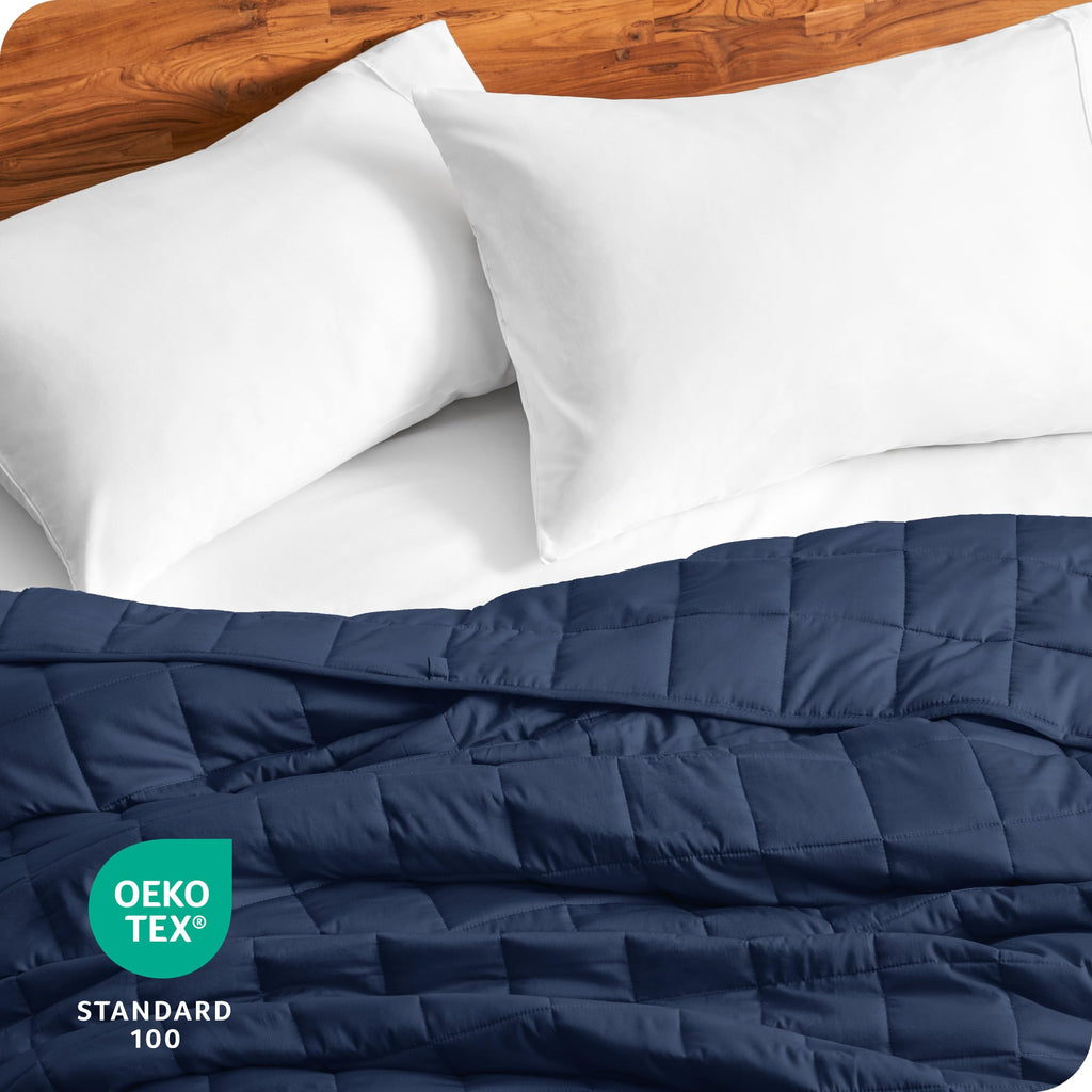 Cotton Weighted Blanket (Dark Blue, 60"x80" 17lbs)