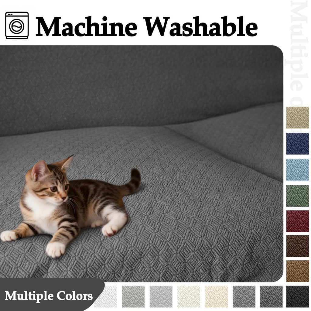 Waterproof Sectional Recliner Couch Covers for Reclining Couches Washable L Shaped Sofa Cover for Dogs Sectional