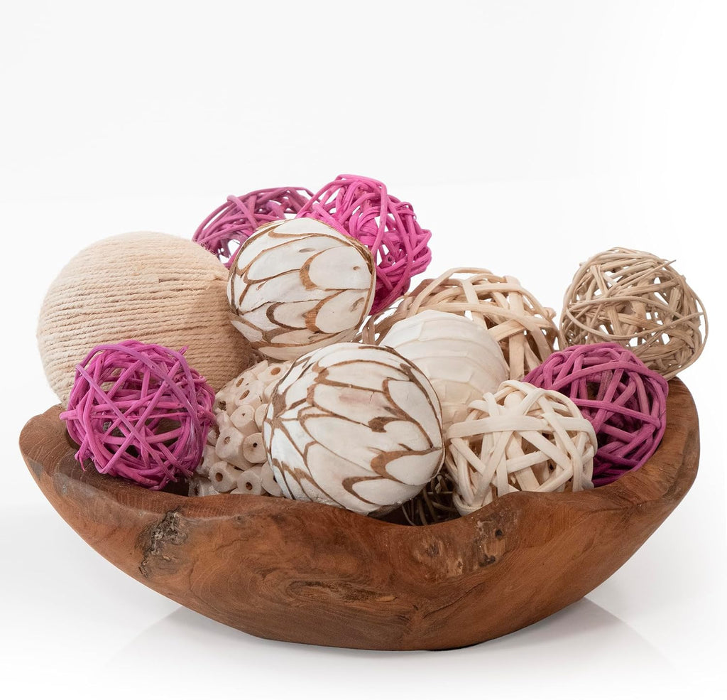 Large Decorative Vase Filler Bag with Orbs, Balls (Pink) - Set of 16