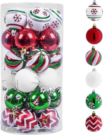 Christmas Ornaments Tree Decorations Set 2 Inch - Set of 30