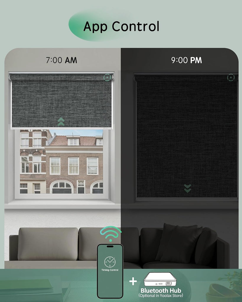 Motorized Blinds App Control, Alpine White, 22" W x 72" H