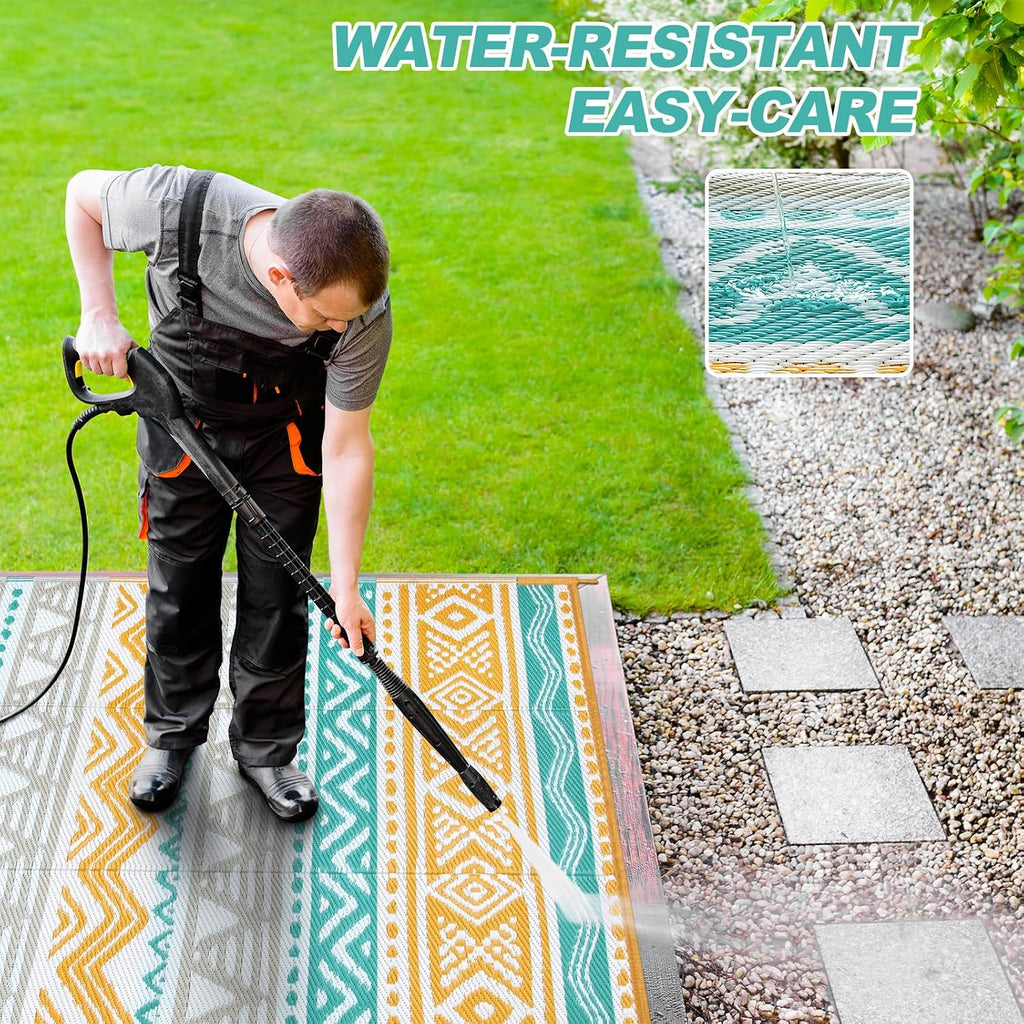 Outdoor Rug Waterproof, Outdoor Plastic Straw Camping Rug