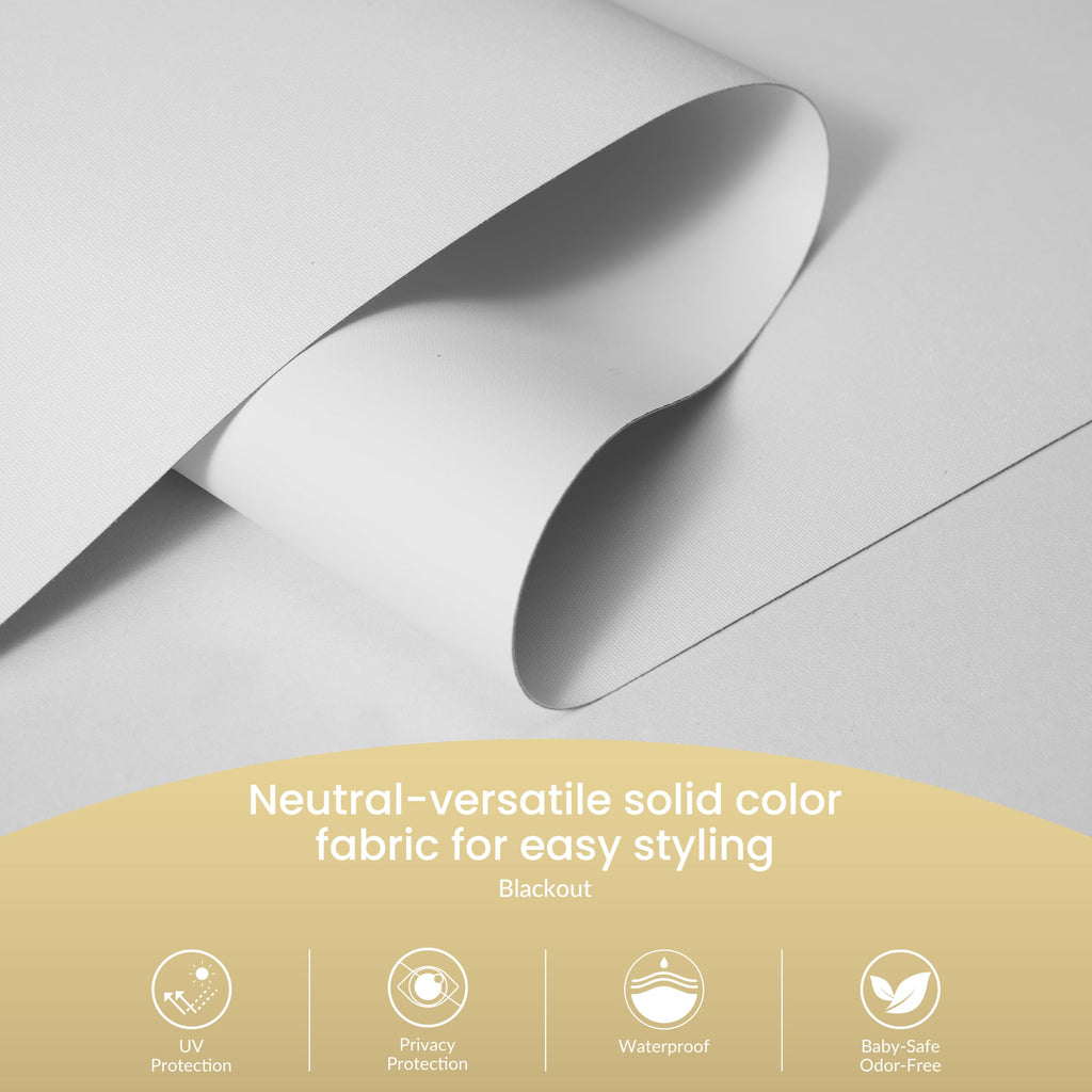 Blackout Cordless Roller Shades, White