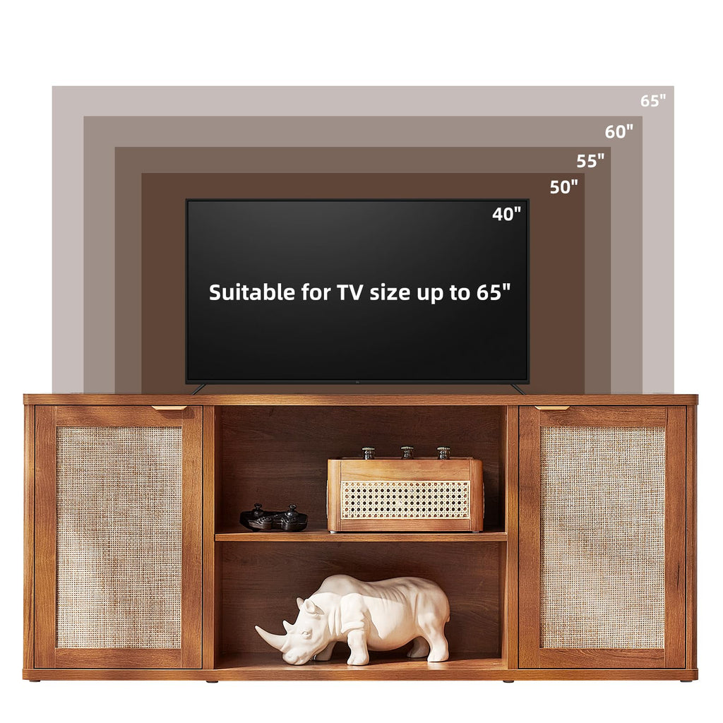 Rattan TV Stands, Tea Brown
