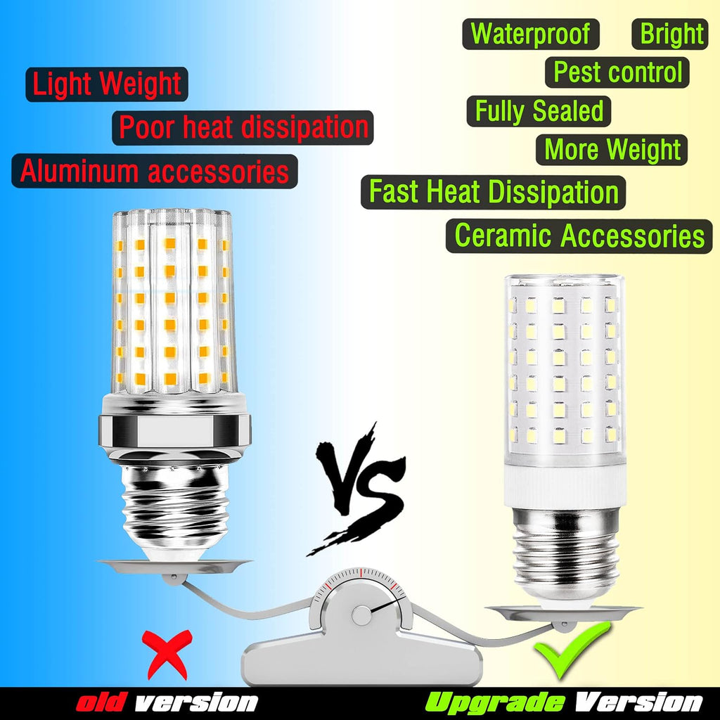 E26 100W Replacement LED Candelabra Corn Bulbs 6000K White