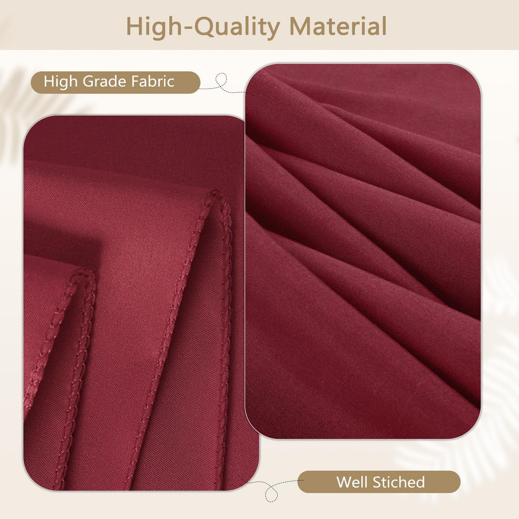 Burgundy Tablecloth Rectangle 60 x 102 Inch, 8 Pack