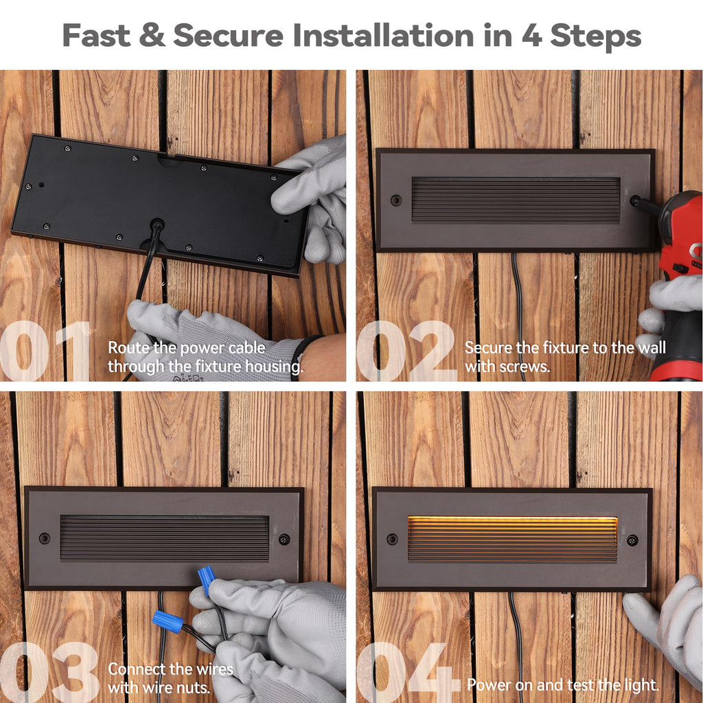 Dimmable 9 Inch 5CCT Low Voltage LED Step Lights