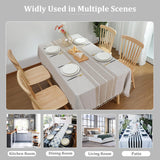 Rustic Tablecloth Cotton Linen Waterproof Tablecloths Washable Table Cloths Dining,Party,Holiday,Chr