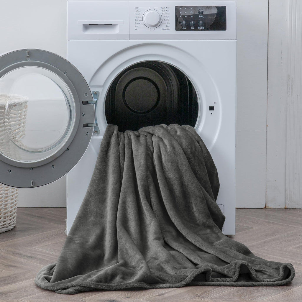 Flannel Sheets Queen Size, Dark Gray, 4 Pieces