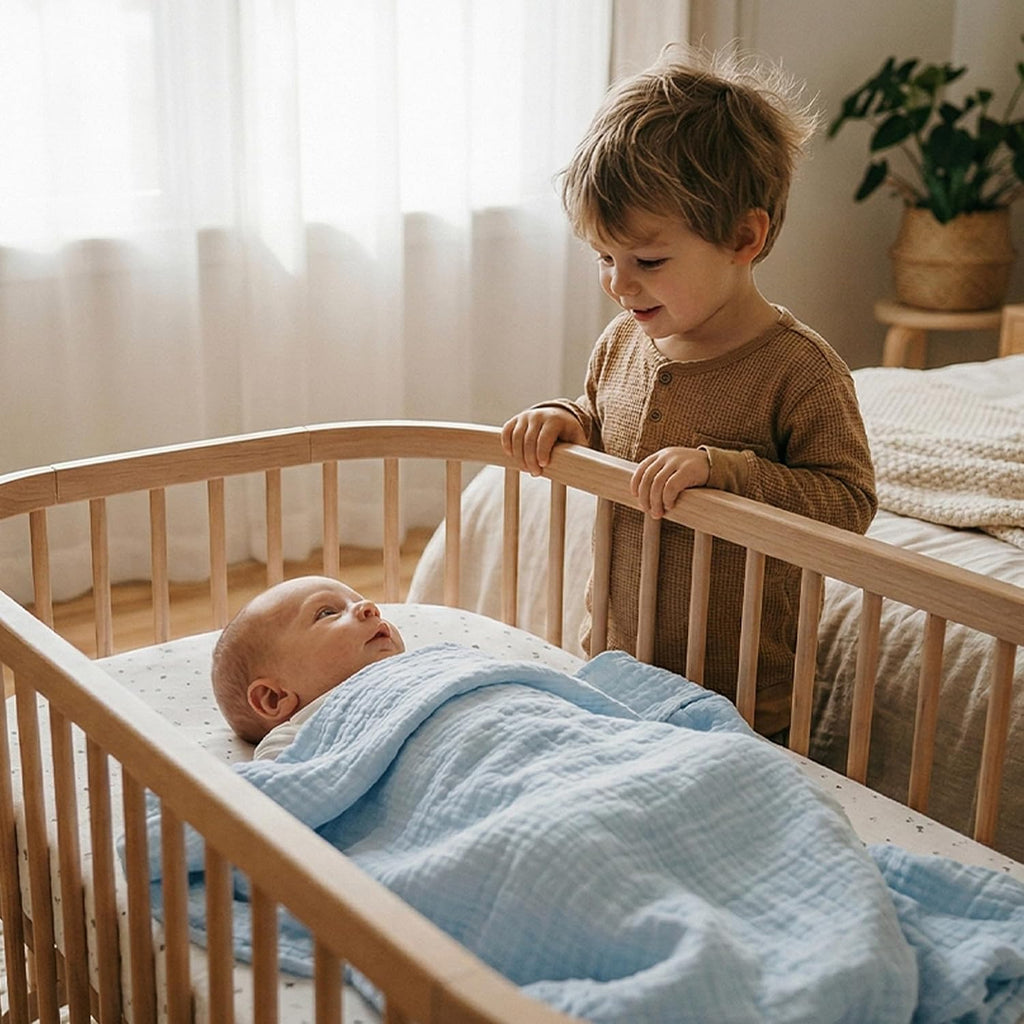 Muslin Swaddle Blankets for Boys, Large 40''x38''