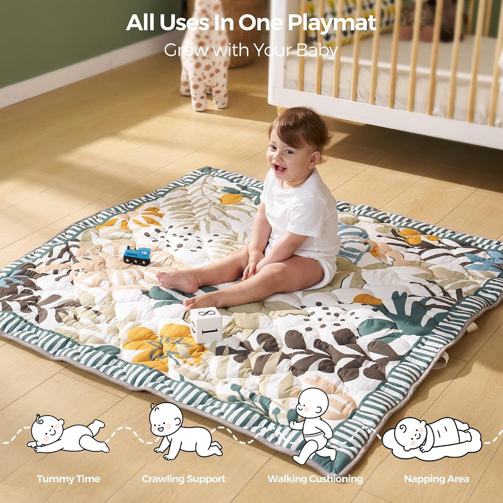 Baby Play Mat for Floor, 50"x50" Thickened Playpen Mat