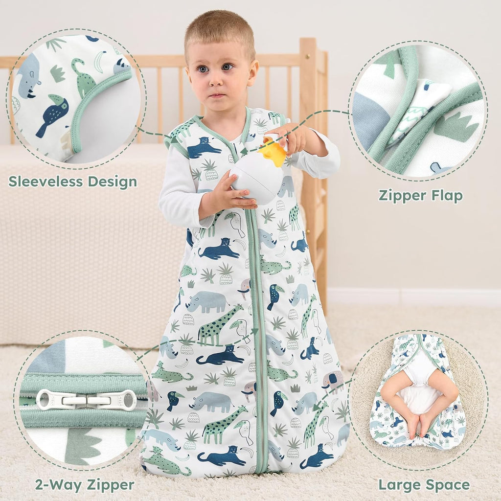 Baby Sleep Sack 1.5TOG 100% Organic Cotton Way Zipper