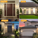 Dusk to Dawn Outdoor Lighting Fixtures - Sensor Exterior Lights, White Porch Lights, Waterproof Wall Lanterns