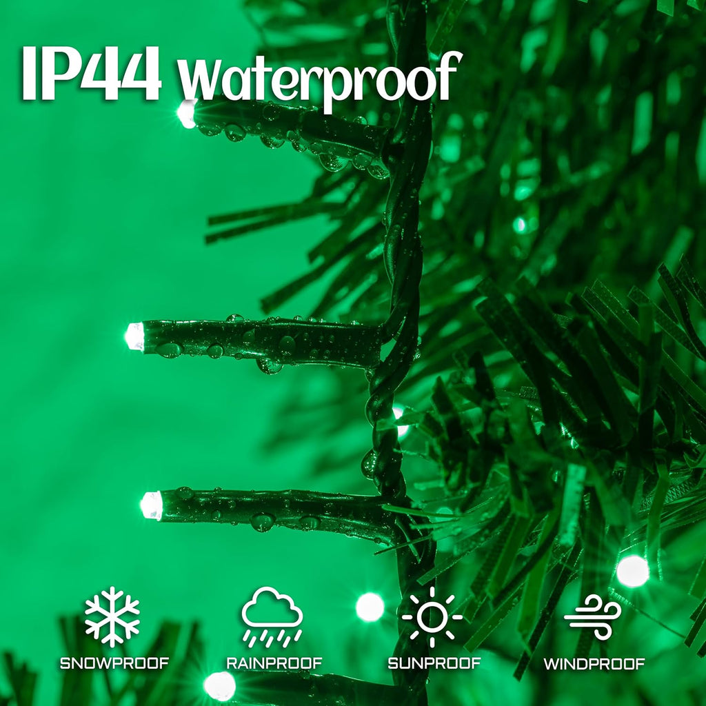 82FT 1000 LED Christmas Cluster Light 8 Modes String Lights Green