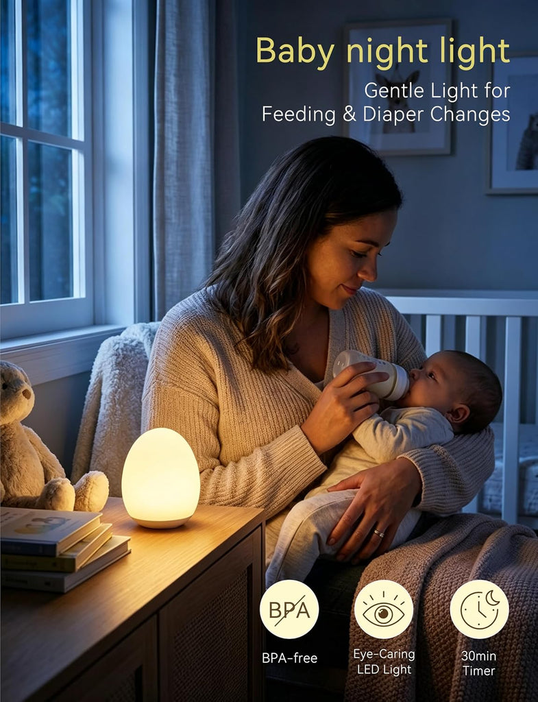 Night Light for Kids, 7 Colors Changing Egg Light