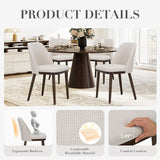 COLAMY Upholstered Dining Chairs Set of 2, Modern Kitchen Chairs with Back