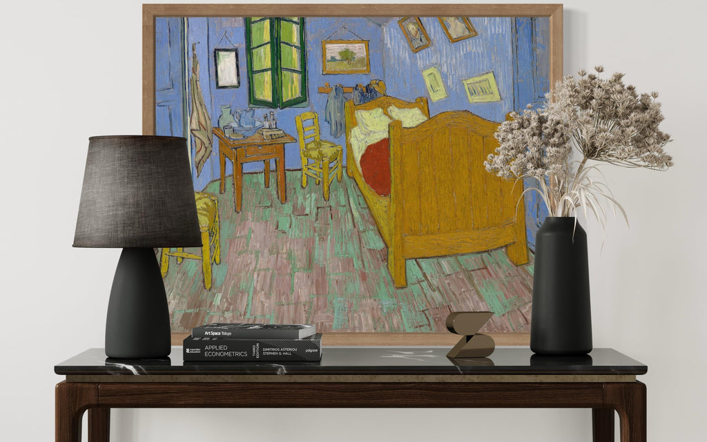The Bedroom (1889) Van Gogh Wood Framed Wall Art Print Poster, Vintage Landscape Painting Wall Art, for and Living