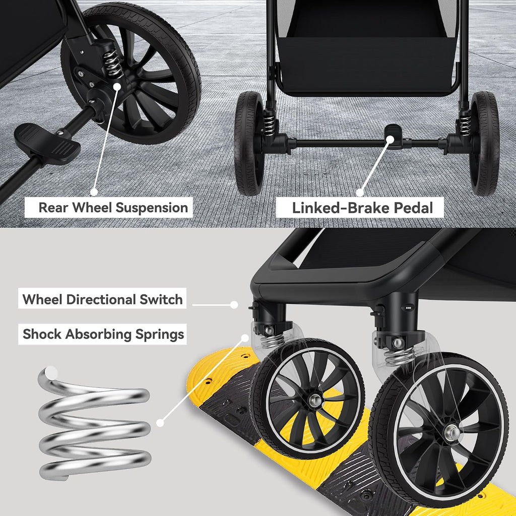 In-1 Convertible Baby Stroller for Newborn to Toddler