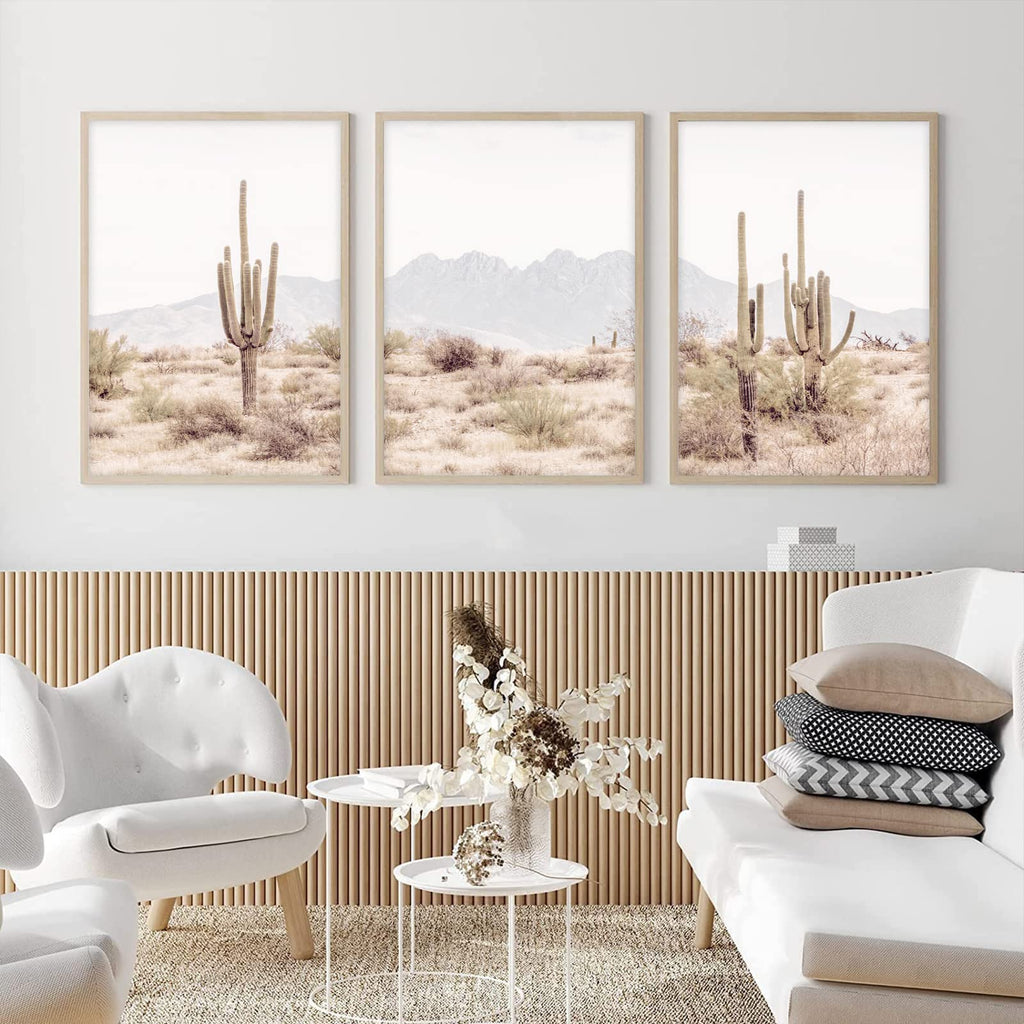 Sonoran Desert Landscape Wall Art Cactus Arizona Canvas Wall Decor Desert Poster Pictures Saguaro Cactus Art Prints