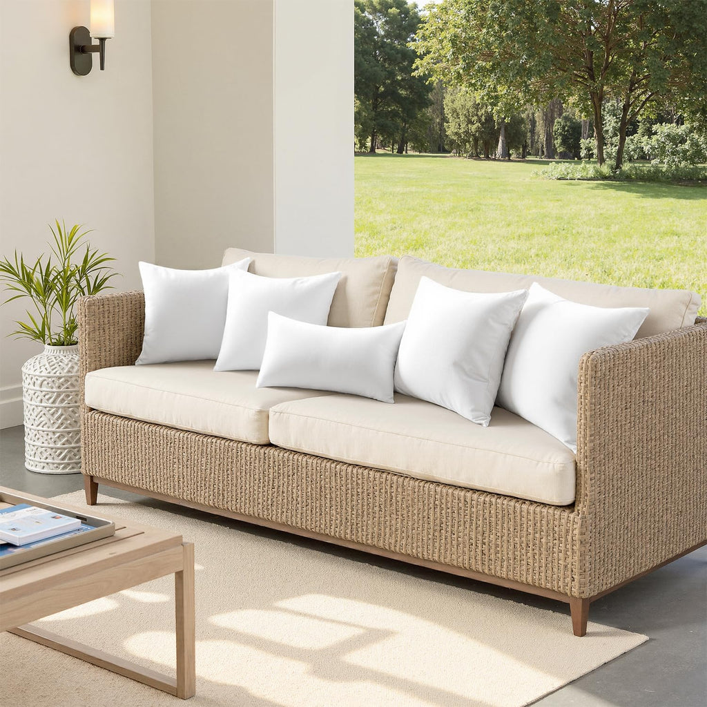 18x18 Outdoor Pillows,Set of 4 Throw Pillows Waterproof,Soft Support Throw Inserts Decorative Water Resistant