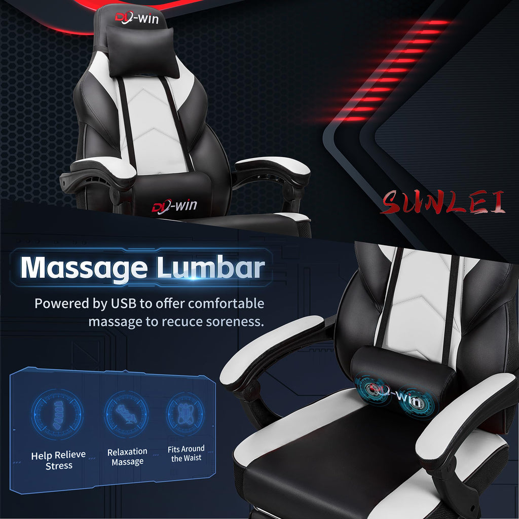 Video Gaming Chair for Adults, Computer Chair with Footrest and Ergonomic High Back, Big and Tall Gamer Chair with