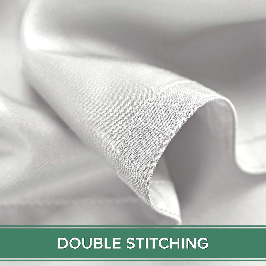 King Sheets, Genuine 100% Organic Viscose Derived from Bamboo Bed Sheet Set, Soft & Cooling, Double Stitching, 2 Year
