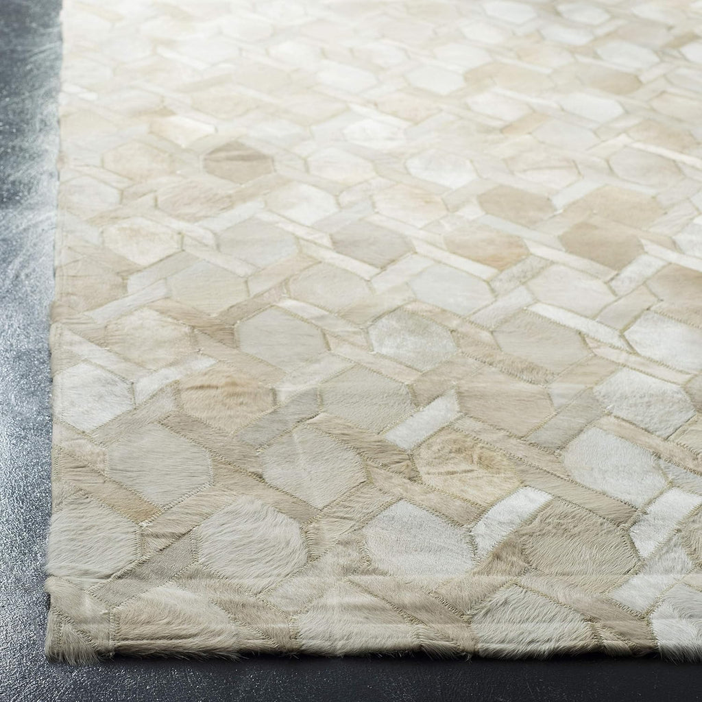 100% Genuine Leather Handmade Cowhide Rug Patchwork House Decor Western Southern Unique Boho Ivory Natural Cow Hide